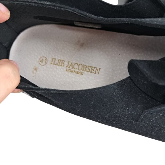 Ilse Jacobsen Tulip Slip On Black Gold Horse Bit Loafer Shoes Size 41 US10.5-11 - Picture 10 of 13